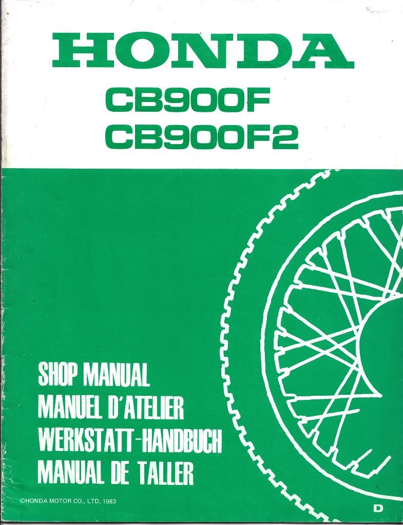 Honda CB900 F CB900 F2 Addendum Honda 1981, Motoren, Ophalen of Verzenden, Honda