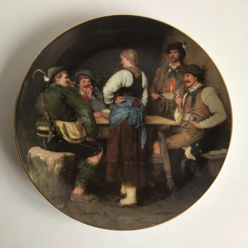 Lilien porselein Wilderer in der Sennhutte 1988 wandbord, Ophalen of Verzenden