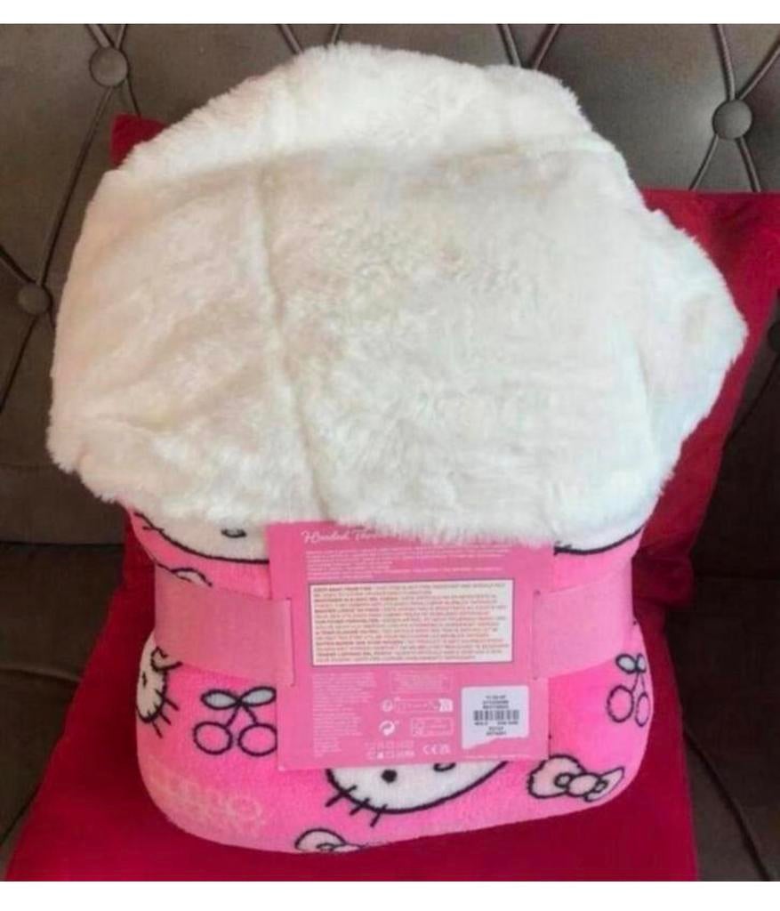 Hello Kitty - Deken met capuchon 150 x 120 CM nieuw dekentje, 100 cm of meer, Nieuw, Ophalen of Verzenden, H