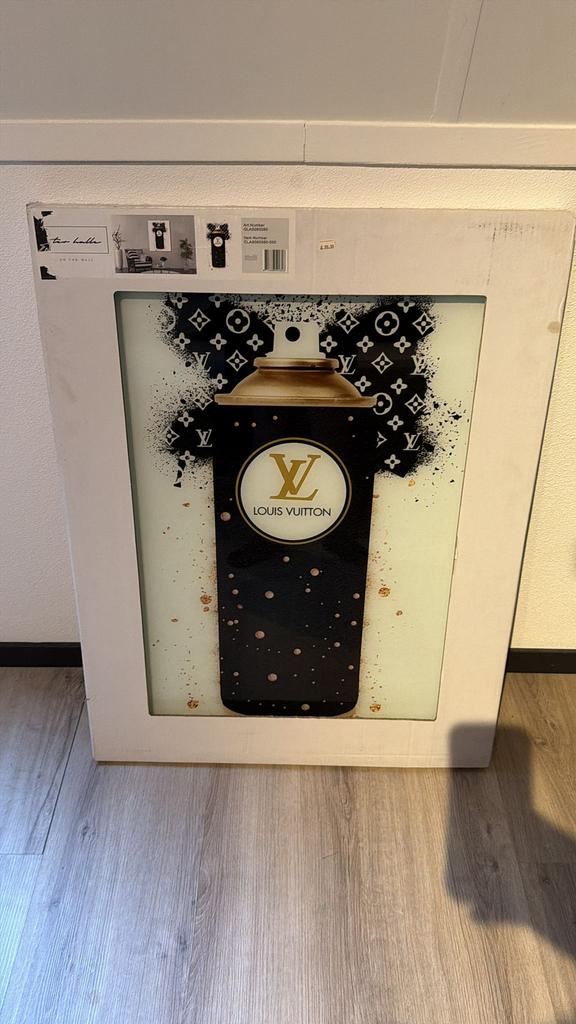 Glasschilderij louis vuitton, Huis en Inrichting, Ophalen, Zo goed als nieuw, Schilderij, 75 cm of meer