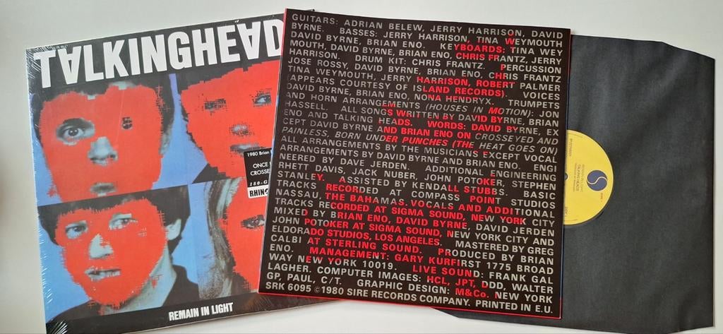 TALKING HEADS REMAIN IN LIGHT VINYL, Ophalen of Verzenden, Zo goed als nieuw, 12 inch, Poprock