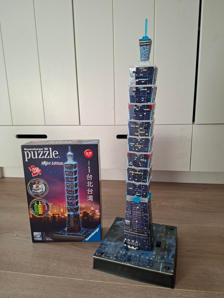Ravensburger 3D Puzzel Night Edition Taipei Tower, Ophalen of Verzenden