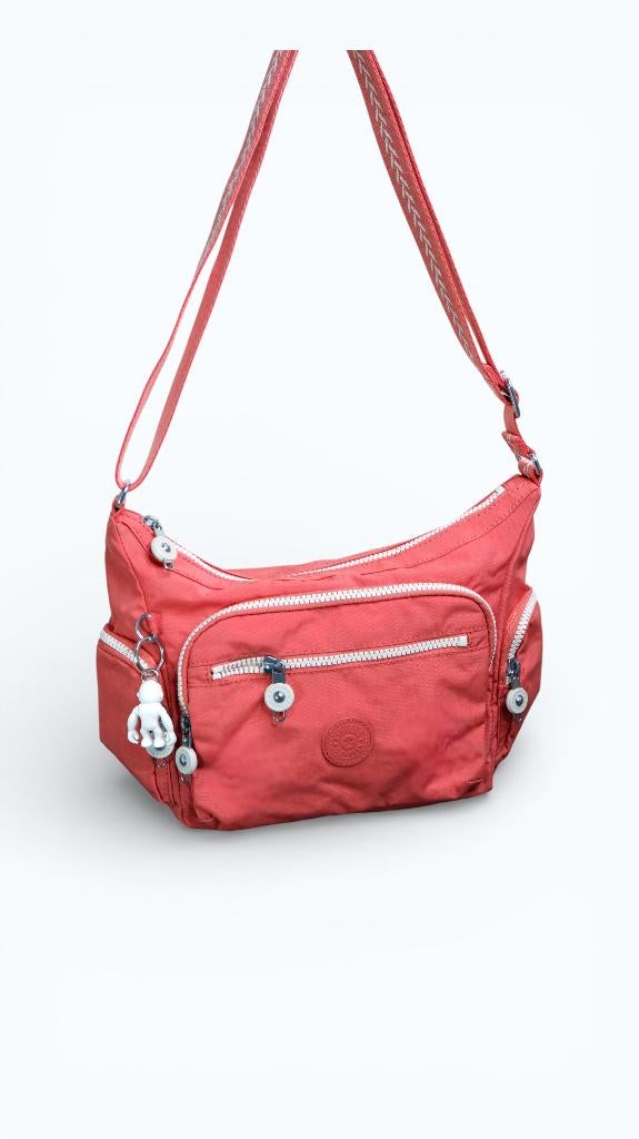Originele Kipling Schoudertas / Crossbody - Koraalroze, Ophalen of Verzenden, Zo goed als nieuw, Roze, Kipling