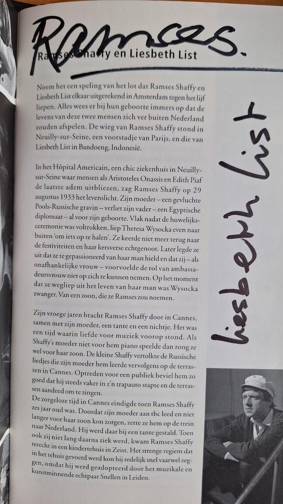 Ramses&Liesbeth+beider handtekening, Ophalen of Verzenden, Zo goed als nieuw