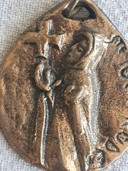 Medaille religie bedevaart St Geertrude brons, Ophalen, Brons, Nederland