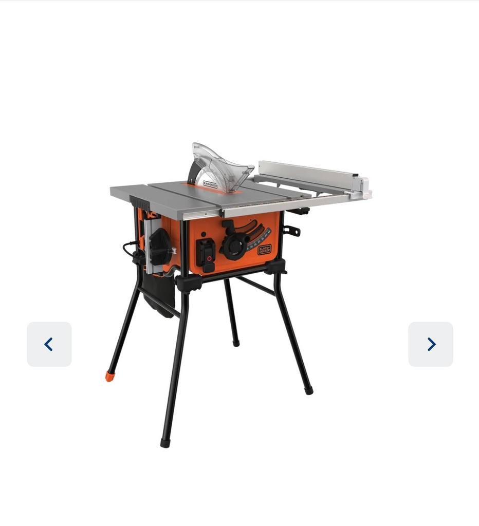 BLACK+DECKER 1800W 250mm tafelzaag BES720-QS, Ophalen, Cirkelzaag, 70 mm of meer, Zo goed als nieuw