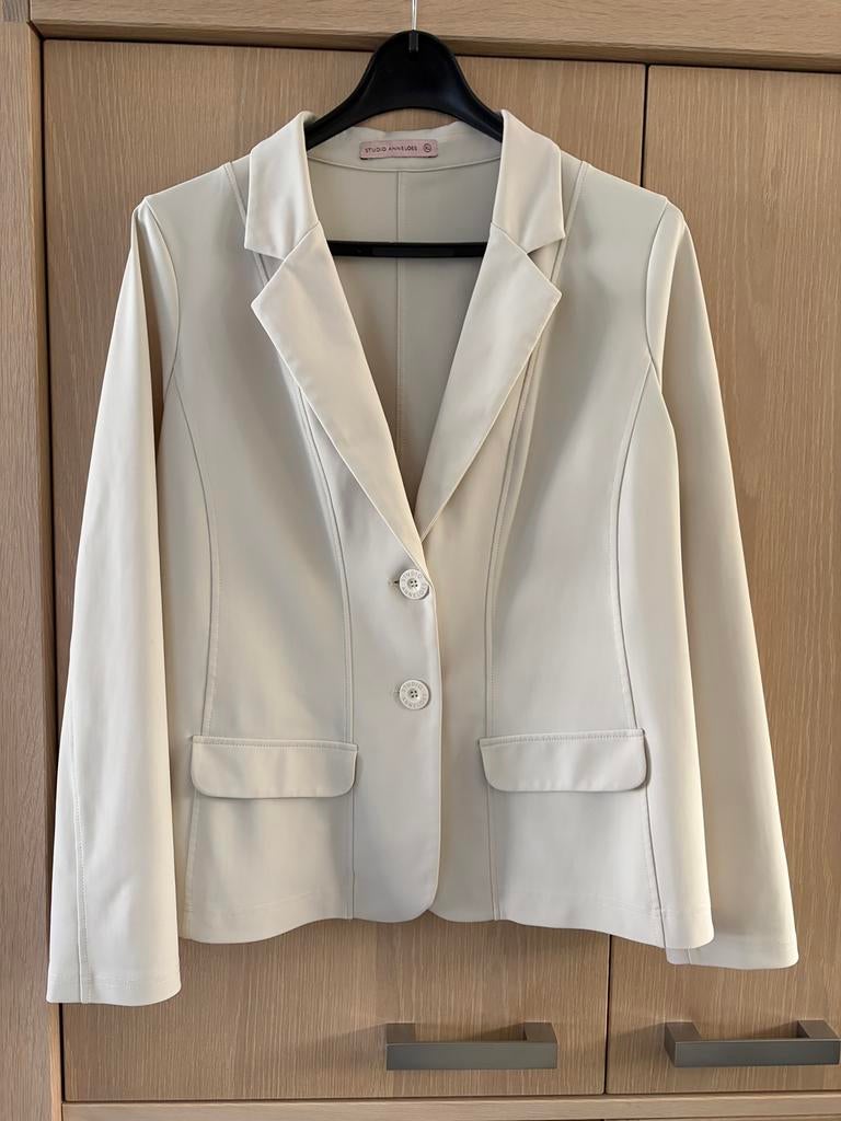 Studio Anneloes Blazer Birght Bonded maat XL, Beige, Maat 46/48 (XL) of groter, Ophalen of Verzenden, Zo goed als nieuw