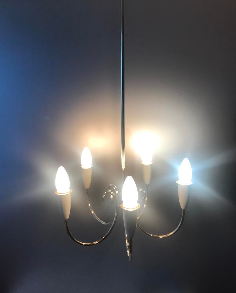 Art deco hanging lamp 50s hanglamp vintage, Huis en Inrichting, Lampen | Hanglampen, Gebruikt, Ophalen of Verzenden, Art deco vintage classic