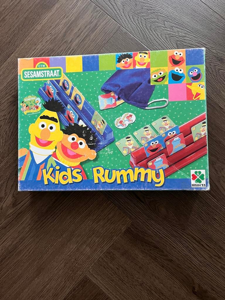 Leuk Sesamstraat Kids Rummy spel (4+ jaar), Ophalen of Verzenden, Gebruikt