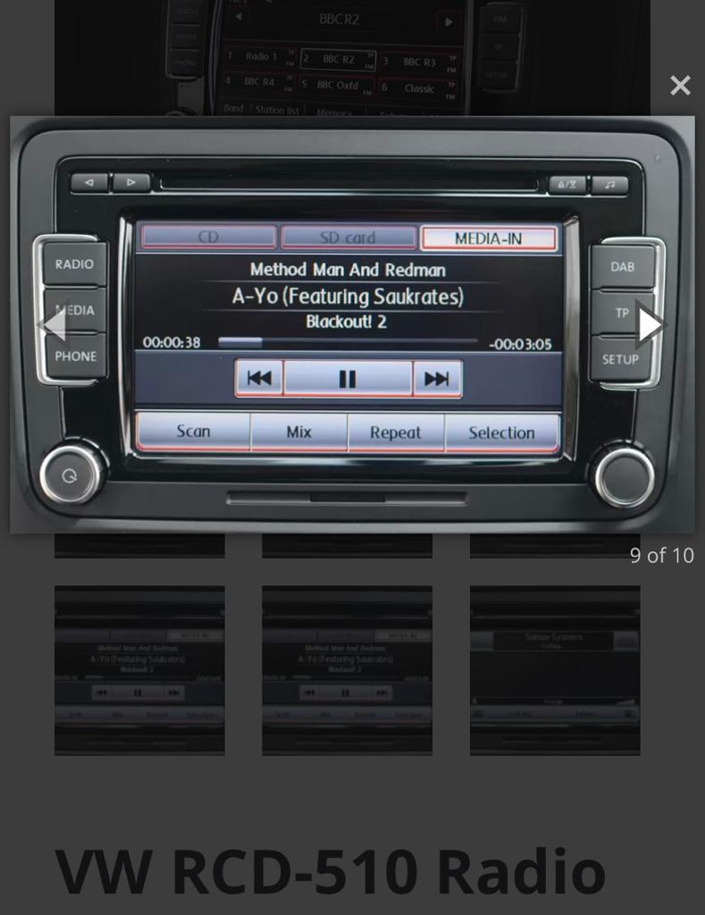 RNS RCD 510 radio sdkaard 3C8 035 195 gps mib pq display, Auto diversen, Ophalen of Verzenden, Nieuw