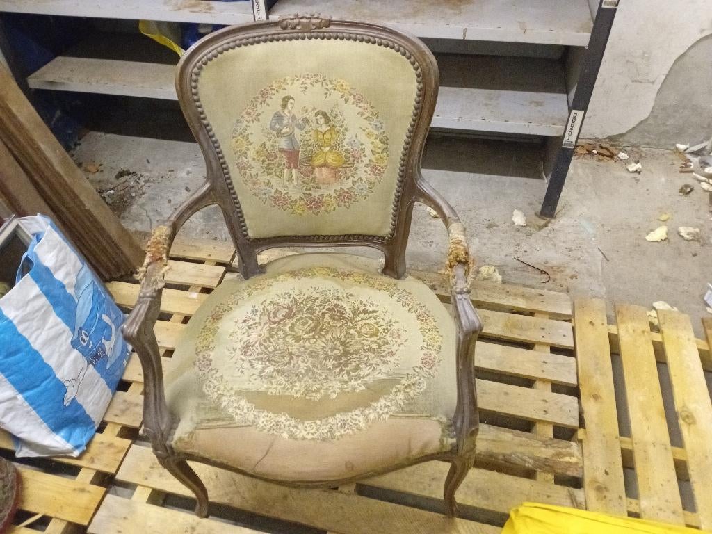 Brocante stoel, Antiek en Kunst, Curiosa en Brocante, Ophalen