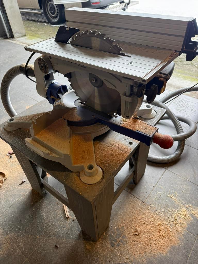 Metabo afkorter en zaagtafel, Doe-het-zelf en Verbouw, Gereedschap | Zaagmachines, Ophalen, Cirkelzaag, 70 mm of meer, Zo goed als nieuw