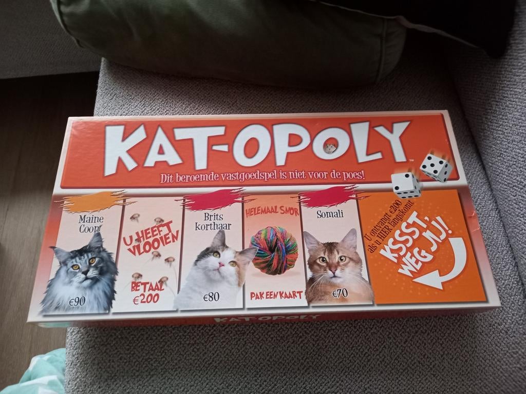 Kat-opoly, Hobby en Vrije tijd, Gezelschapsspellen | Bordspellen, Vijf spelers of meer, Ophalen of Verzenden, Zo goed als nieuw