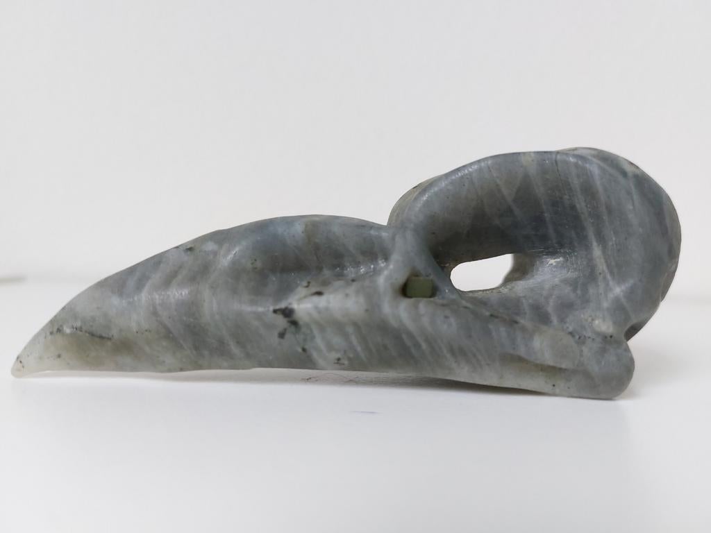 Prachtige raven schedel van labradoriet, Ophalen of Verzenden, Mineraal