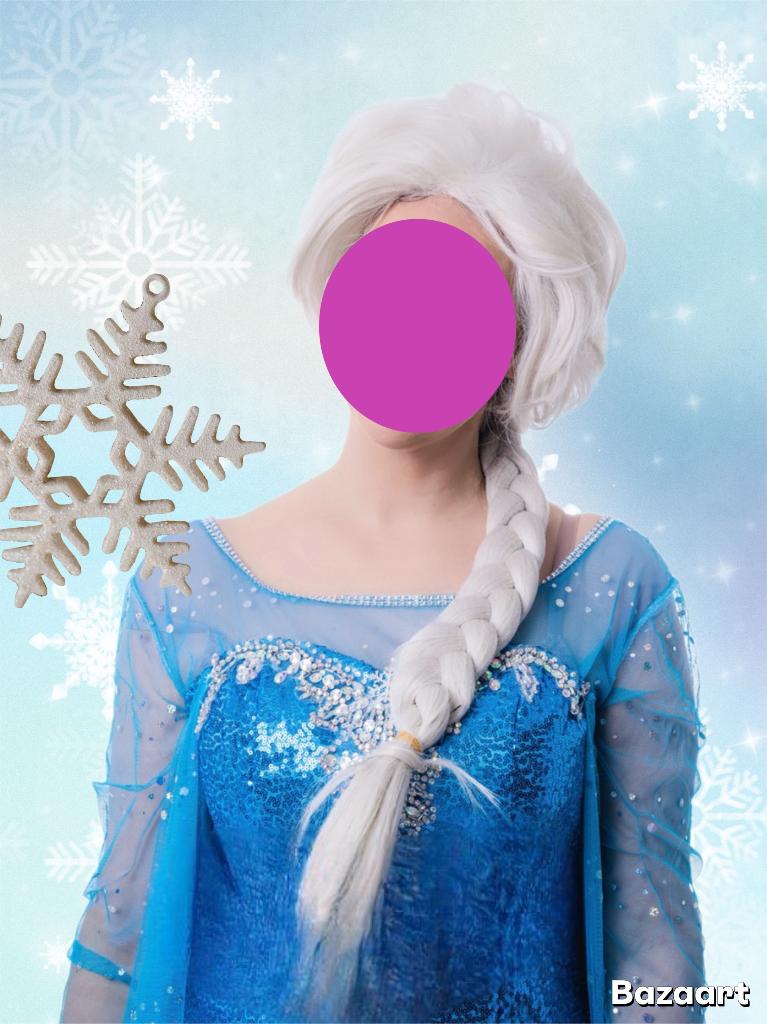 Elsa Frozen jurk, Maat 38/40 (M), Carnaval, Ophalen of Verzenden, Kleding