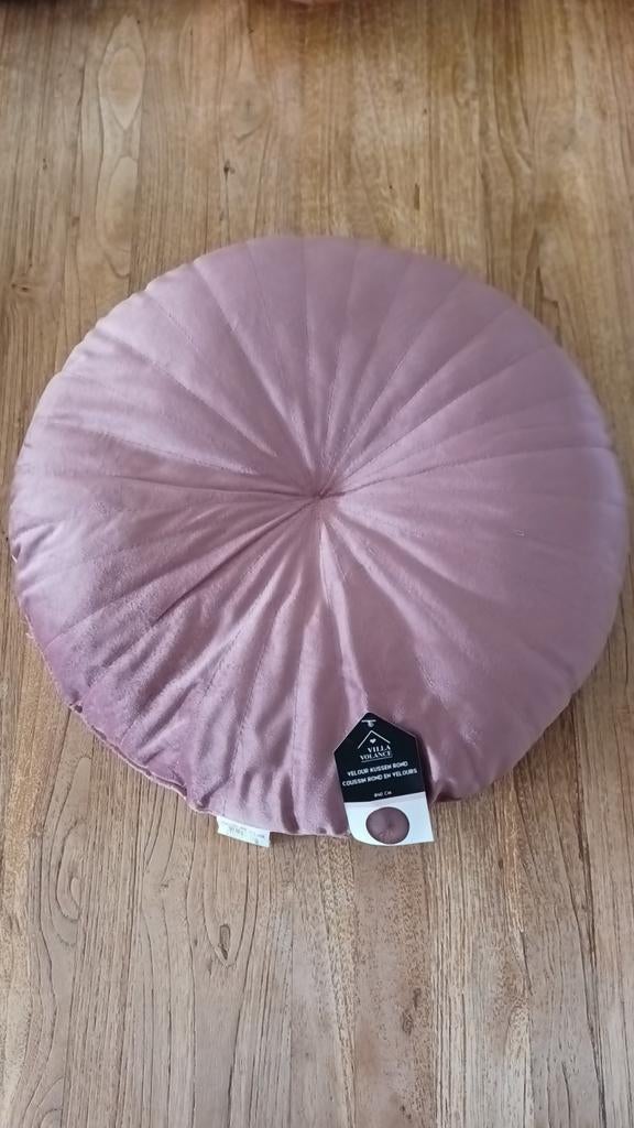 Velour kussen rond *nieuw*, Ophalen of Verzenden, Nieuw, Rond