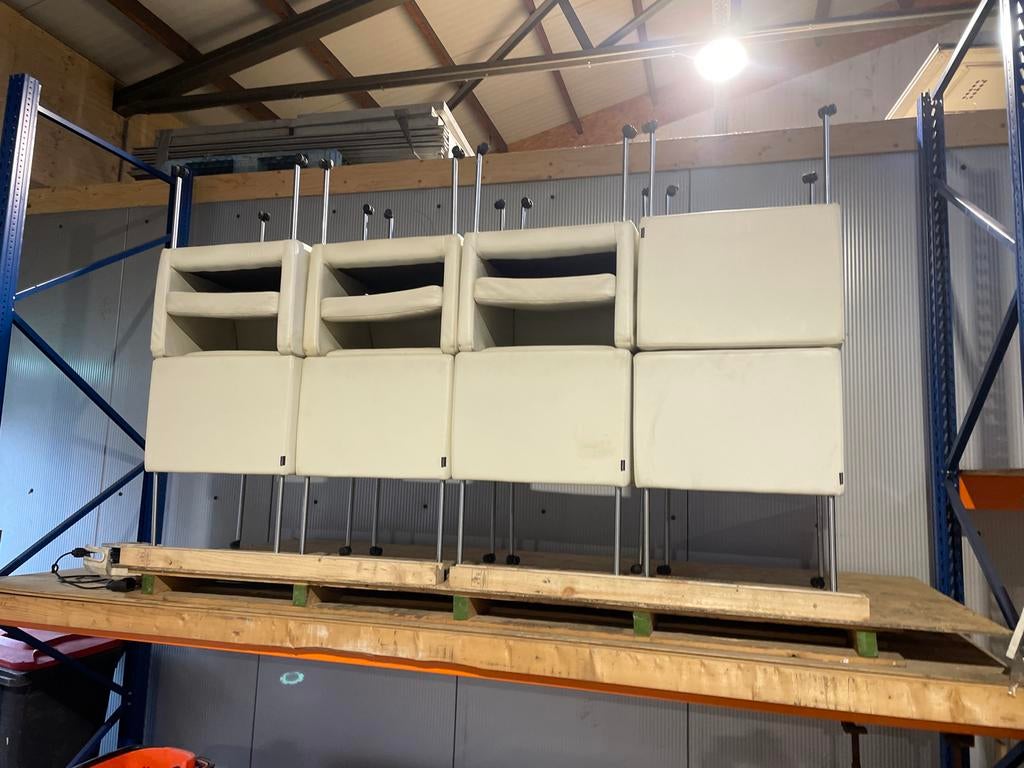 Vintage Lensvelt Stoelen - Set van 8, Huis en Inrichting, Stoelen, Ophalen, Wit, Zo goed als nieuw, Vijf, Zes of meer stoelen