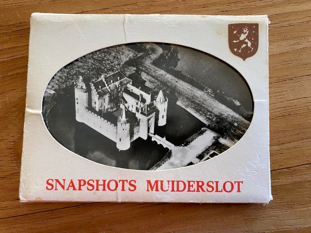 Snapshots Muiderslot:in mapje 10 kleine kaartjes zwart/wit, Verzamelen, Ophalen of Verzenden, Gebouw