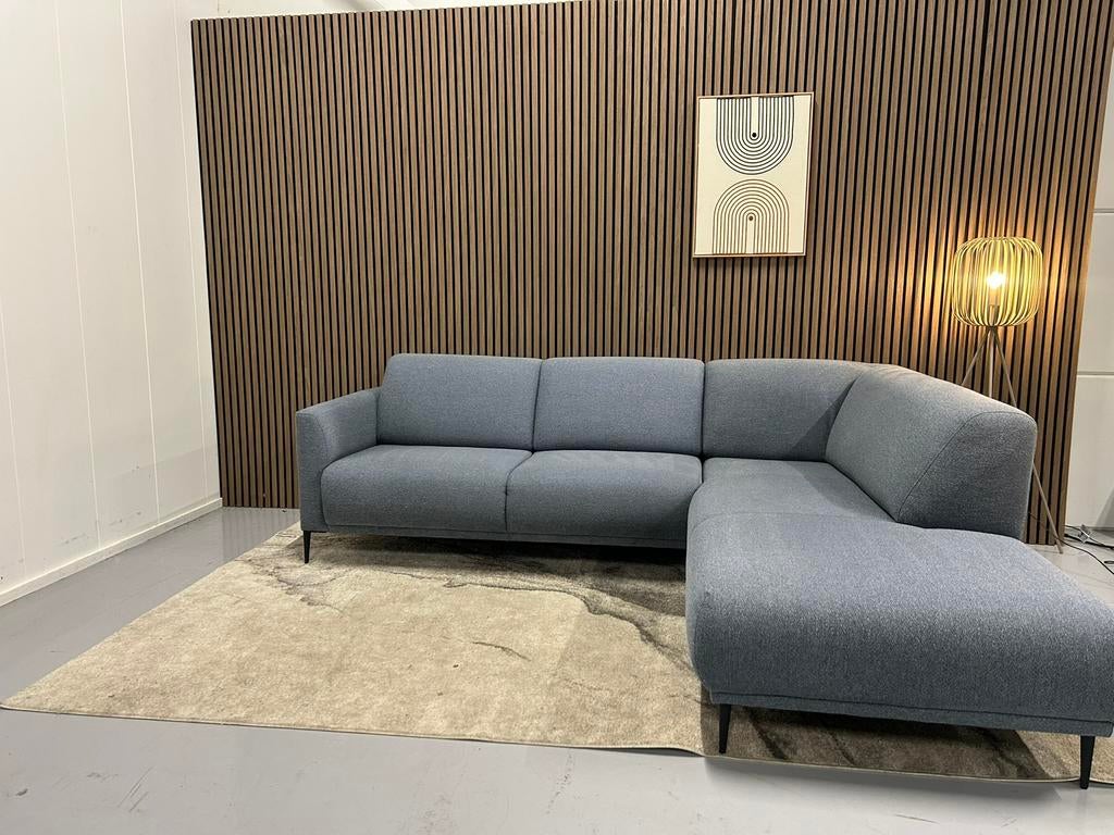 Hoekbank - Eijerkamp - Grijs / Licht Blauw - Nette Staat