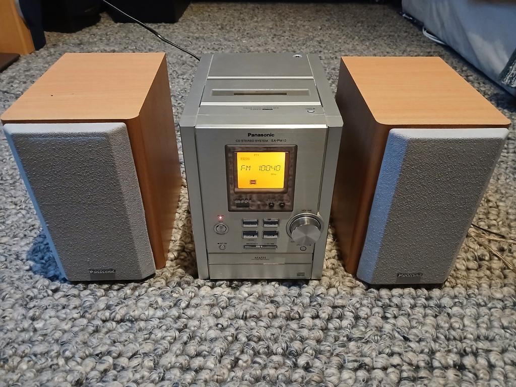 PANASONIC design-setje - met goede speakers!, Audio, Tv en Foto, Stereo-sets, Cassettedeck, Cd-speler, Tuner of Radio, Speakers