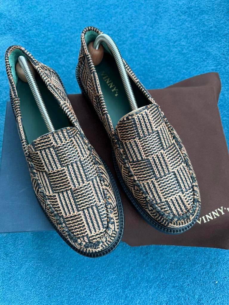 * NIEUW Vinny’s Yardee Mocassin Loafer EU44 Bruin/Zwart, Kleding | Heren, Schoenen, Overige kleuren, Verzenden, Nieuw, Espadrilles of Moccasins