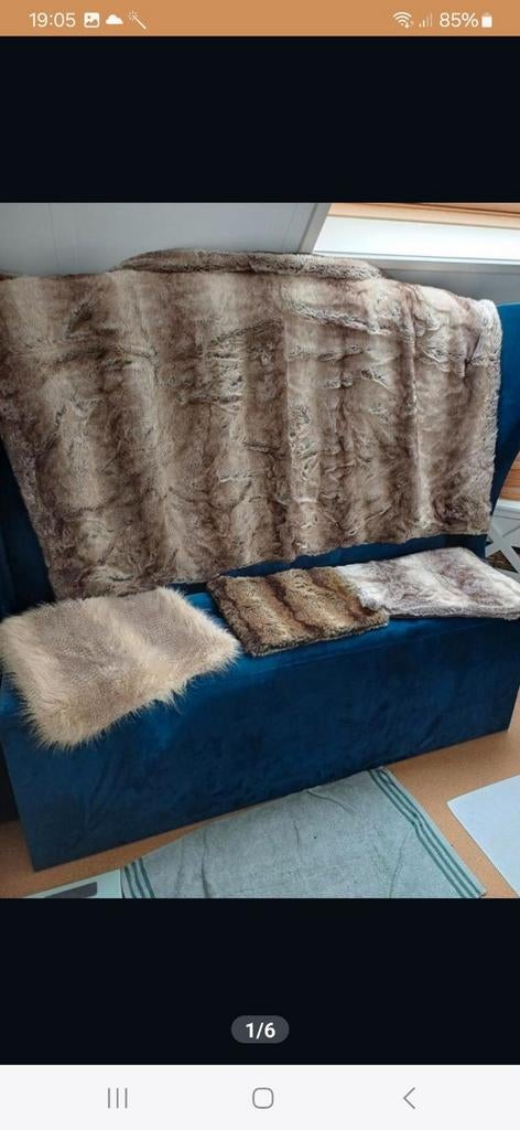 Riviera maison plaid en kussens, Ophalen of Verzenden, Zo goed als nieuw