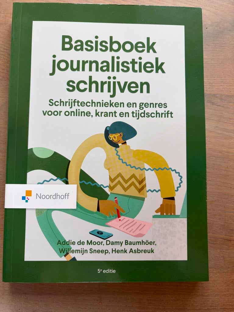 Basisboek journalistiek schrijven - Addie de Moor, Boeken, Studieboeken en Cursussen, Verzenden, Alpha, Zo goed als nieuw, HBO