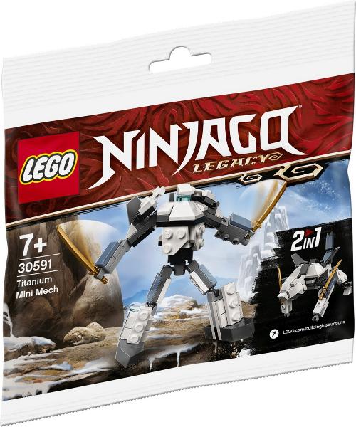Lego Ninjago polybag 30591 Titanium Mini Mech, Kinderen en Baby's, Speelgoed | Duplo en Lego, Nieuw, Lego, Complete set, Ophalen of Verzenden