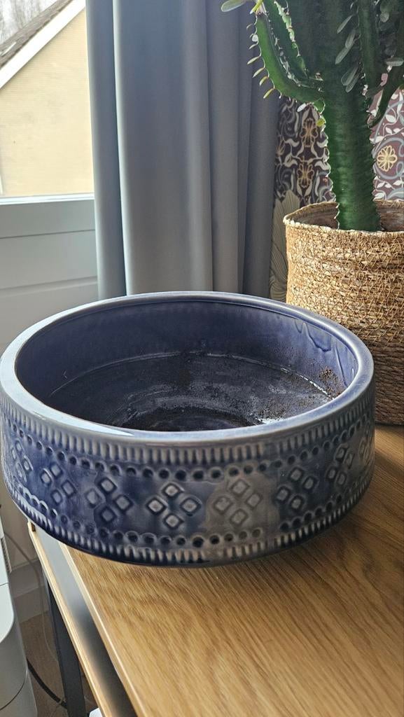 Blauwe Plantenschaal, Gebruikt, Rond, Minder dan 40 cm, Balkon
