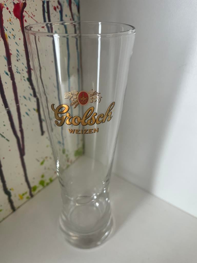 Grolsch Weizen bierglazen set van 4 glazen, Ophalen of Verzenden, Nieuw, Glas of Glazen, Grolsch