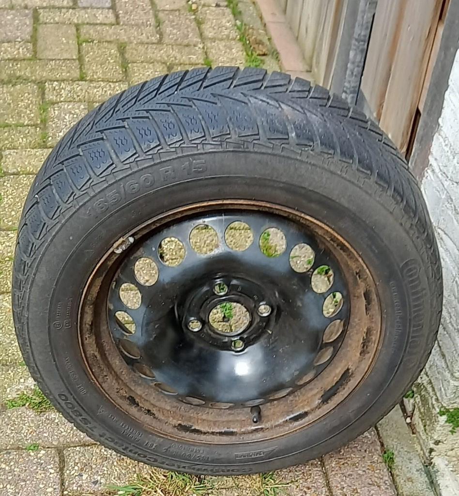 Continental winterbanden, Gebruikt, Banden en Velgen, Personenwagen, Ophalen