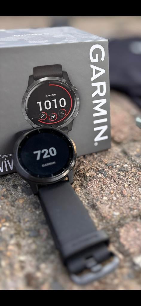Garmin vivoactive 4 - Gebruikt, werkt nog goed, Sieraden, Tassen en Uiterlijk, Smartwatches, Ophalen, Zwart, Waterdicht, Android