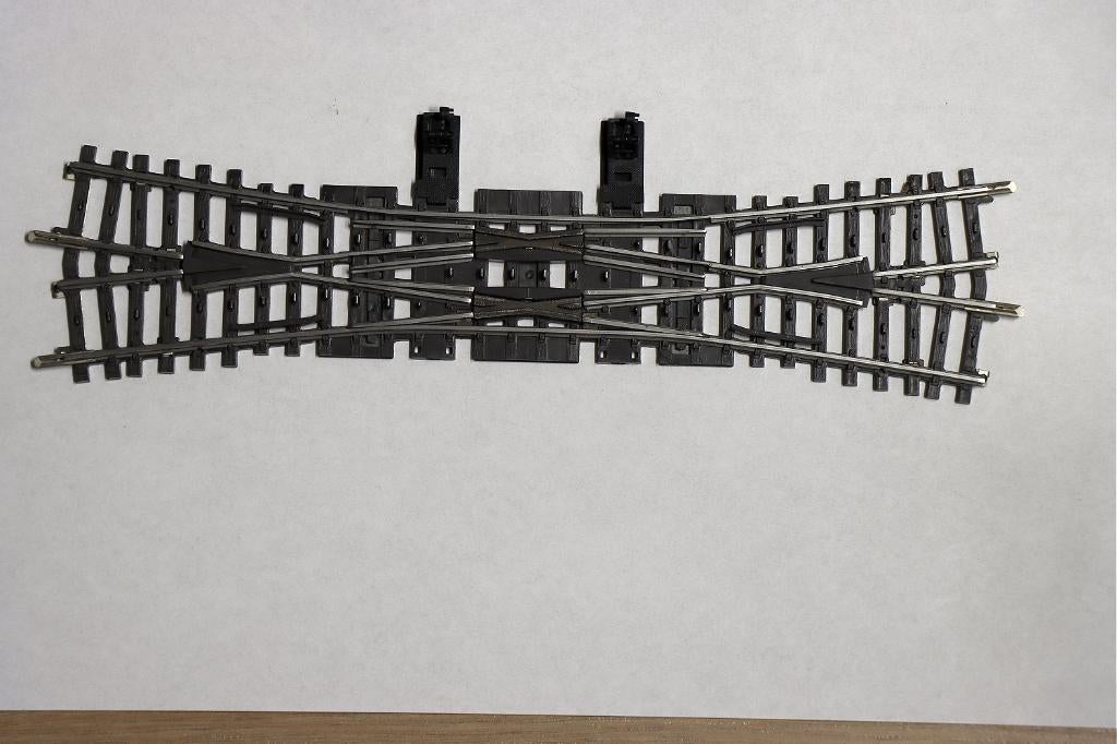 Marklin 2275 K rails. dubbele kruiswissel compl met hefboom., Wisselstroom, Nieuw, Rails, Ophalen of Verzenden