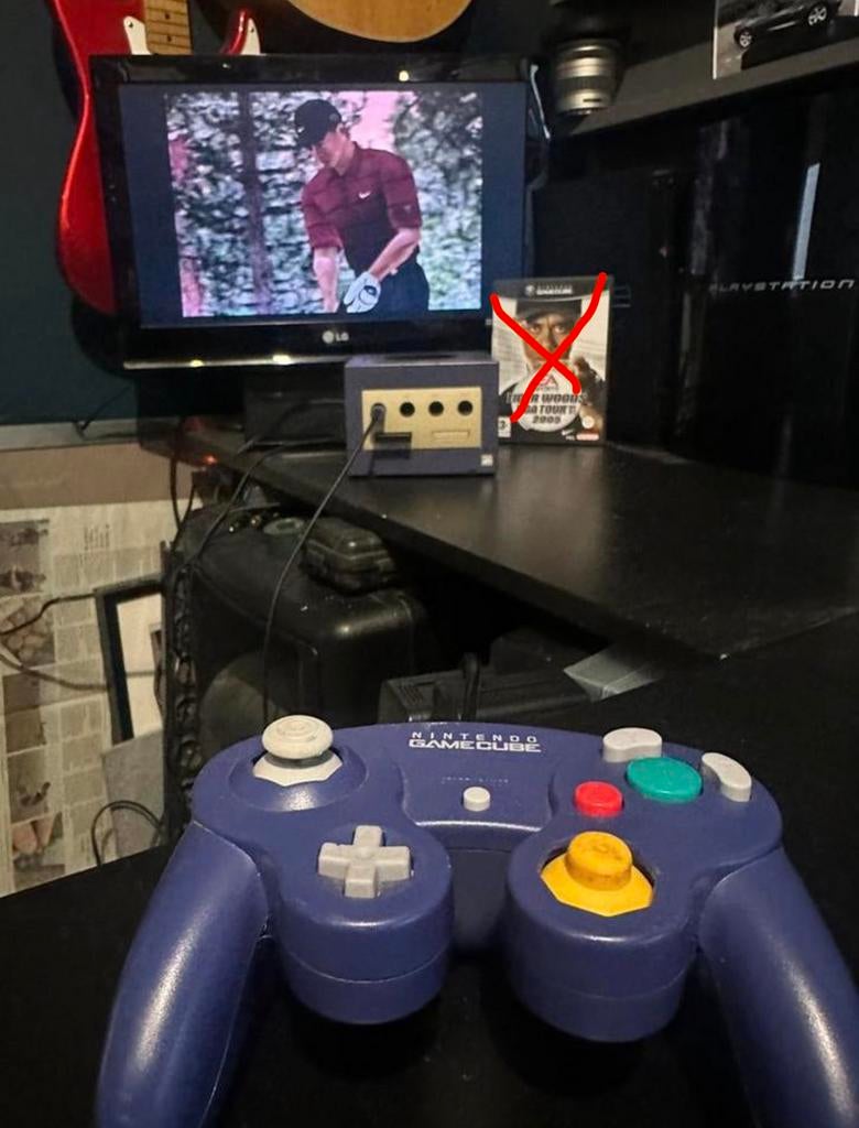 Nintendo Gamecube -  controller  - voeding en videokab, Spelcomputers en Games, ., Paars, Ophalen of Verzenden, Zo goed als nieuw