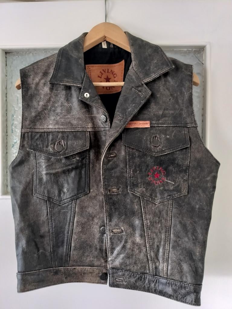 Leren Living Stone vest

Used look, Verzenden, Tweedehands