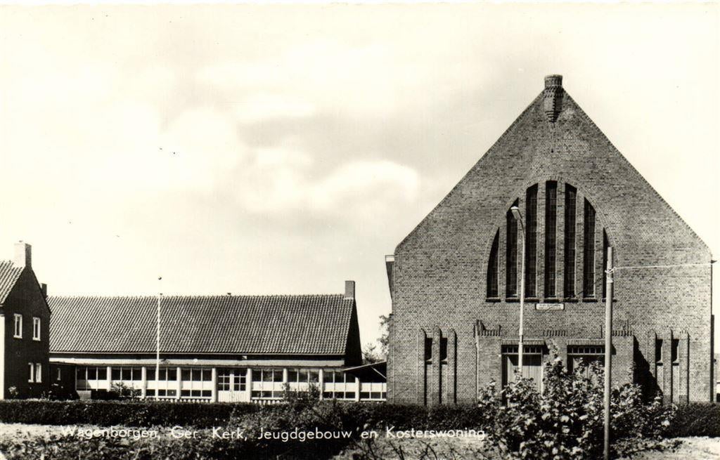 Wagenborgen, Ger. Kerk, Jeugdgebouw en Kosterswoning - ongel, Ophalen of Verzenden, Voor 1920, Ongelopen, Noord-Brabant