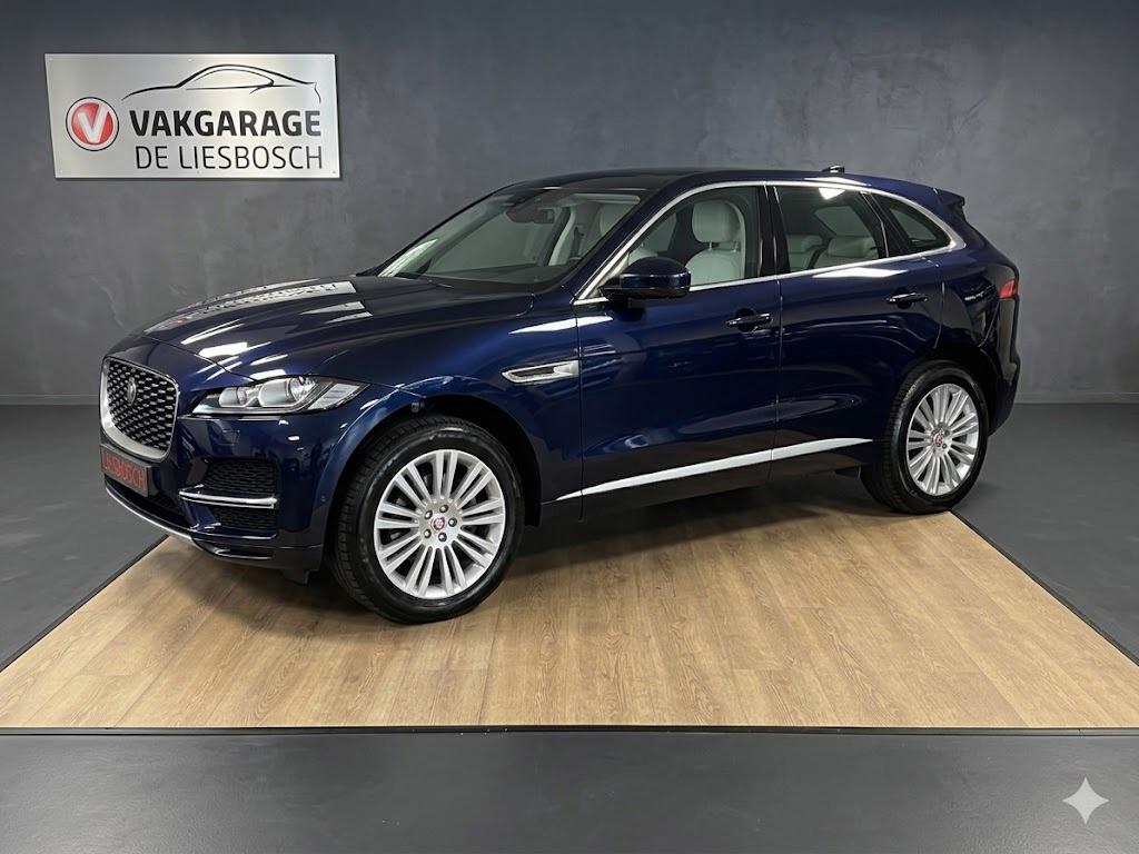 Jaguar F-PACE 2.0 P400e PHEV S / dealer onderhouden / leder, Euro 6, 4 cilinders, 2000 kg, Blauw