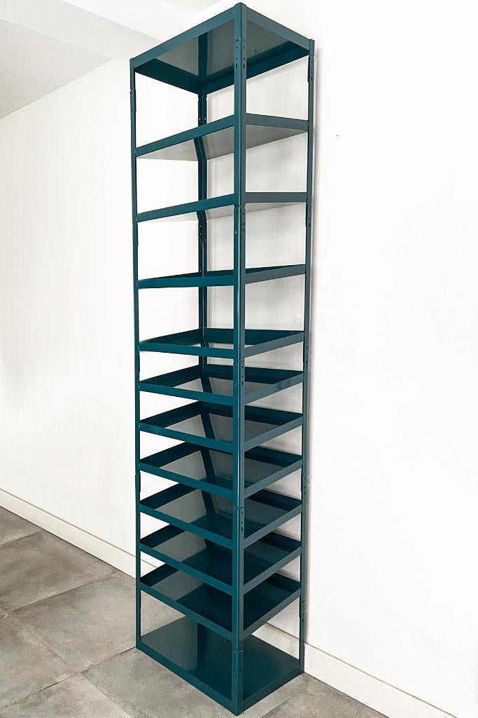 Metalen magazijnrek, stellingkast gereedschapskast turquoise, Doe-het-zelf en Verbouw, Overige Doe-het-zelf en Verbouw, Gebruikt