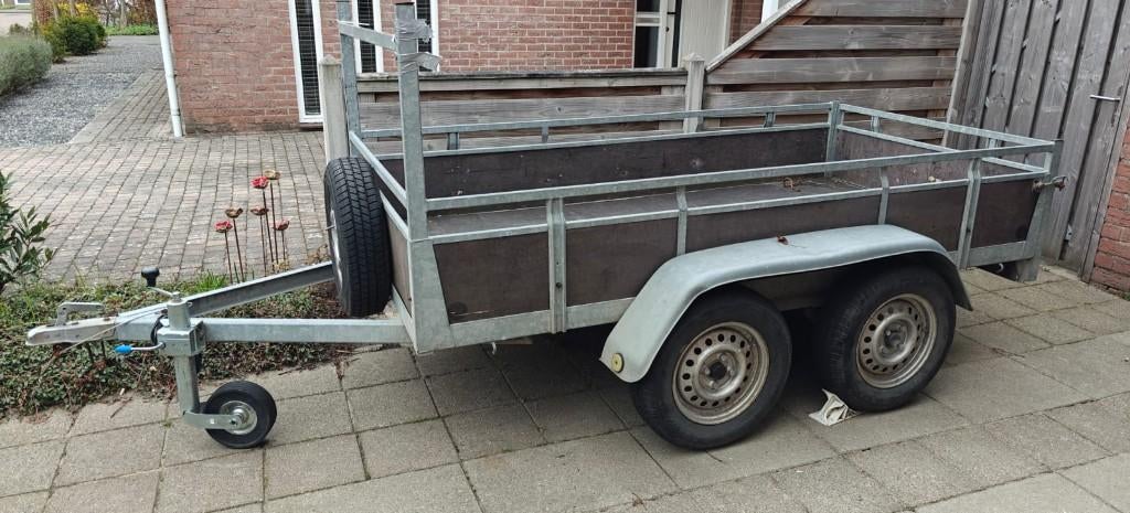 Tandemasser aanhanger 130*250 ongeremd, Ophalen of Verzenden, Gebruikt