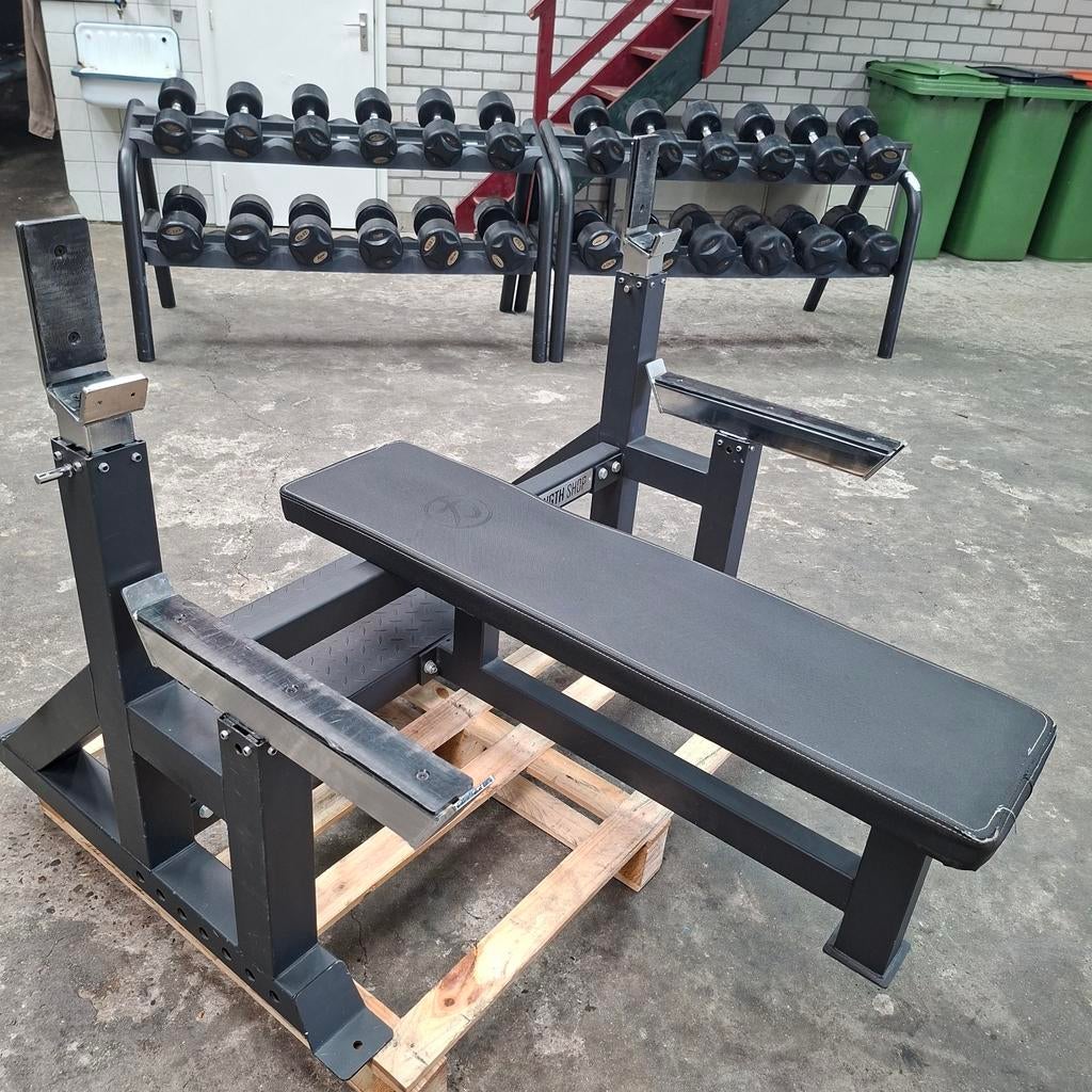 Strengthschop Deluxe Competition Style Bench Press, Sport en Fitness, Fitnessmaterialen, Ophalen, Zo goed als nieuw, Fitnessbank
