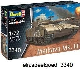 Modelbouw Revell 1:72 Tank Merkava MKIII 3340 modeltank., Revell, Nieuw, Ophalen of Verzenden, Tank