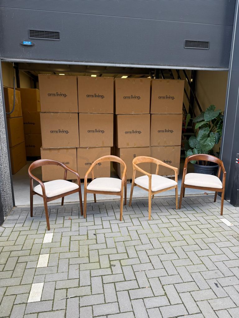 Eetkamerstoelen Japandi Houten Stoelen Nieuw SALE‼️