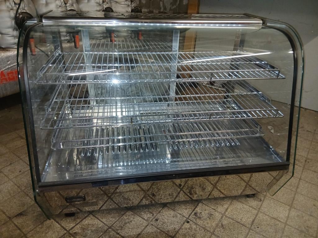 Amitek Hot Display AK160EC - Warmhoudvitrine 160L, Zakelijke goederen, Ophalen, Gebruikt, Overige typen
