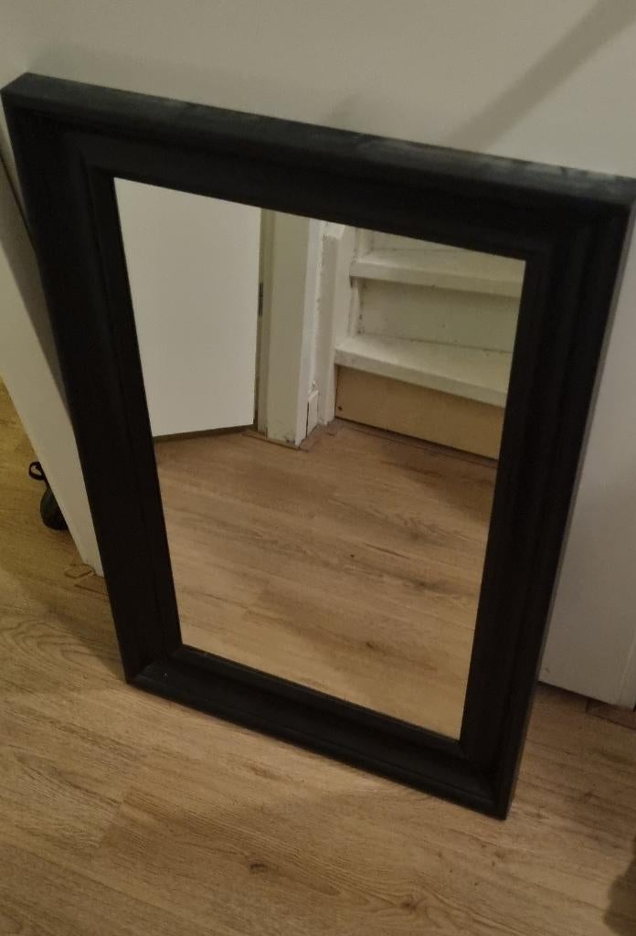 Spiegel | IKEA | Hemnes | Zwart, Huis en Inrichting, Woonaccessoires | Spiegels, Ophalen, Minder dan 50 cm, Zo goed als nieuw