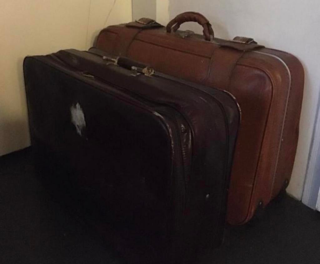 Vintage ruime koffers diverse maten Set van 2, 4 of 6, Overige materialen, 45 tot 55 cm, Ophalen of Verzenden, Zo goed als nieuw