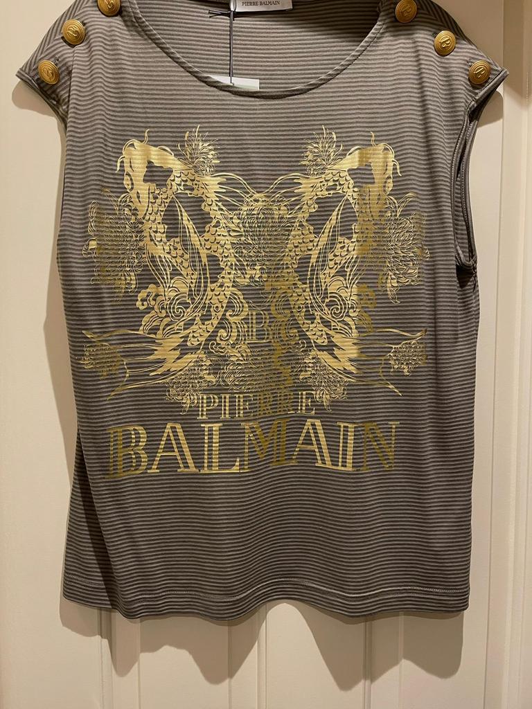 100% Origineel • PIERRE BALMAIN • T-Shirt - 40 M, Ophalen of Verzenden, Nieuw, Maat 38/40 (M), Korte mouw
