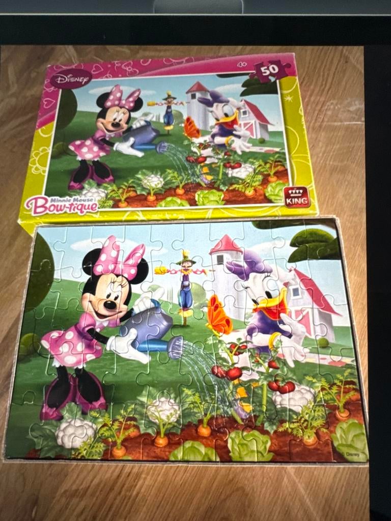 Minnie Mouse Bow-tique puzzel 50 stukjes, Ophalen, 10 tot 50 stukjes, Gebruikt, 4 tot 6 jaar