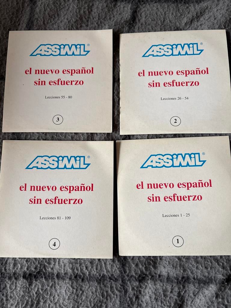 Assimil Spaans: El Nuevo Español Sin Esfuerzo (4 delen), Ophalen of Verzenden, Gelezen, Non-fictie