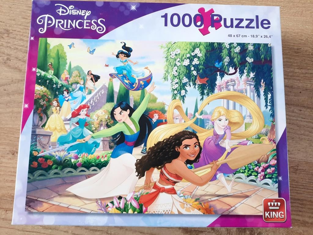 Disney Princess 1000 Stukjes Legpuzzel King, Ophalen, 500 t/m 1500 stukjes, Zo goed als nieuw, Legpuzzel