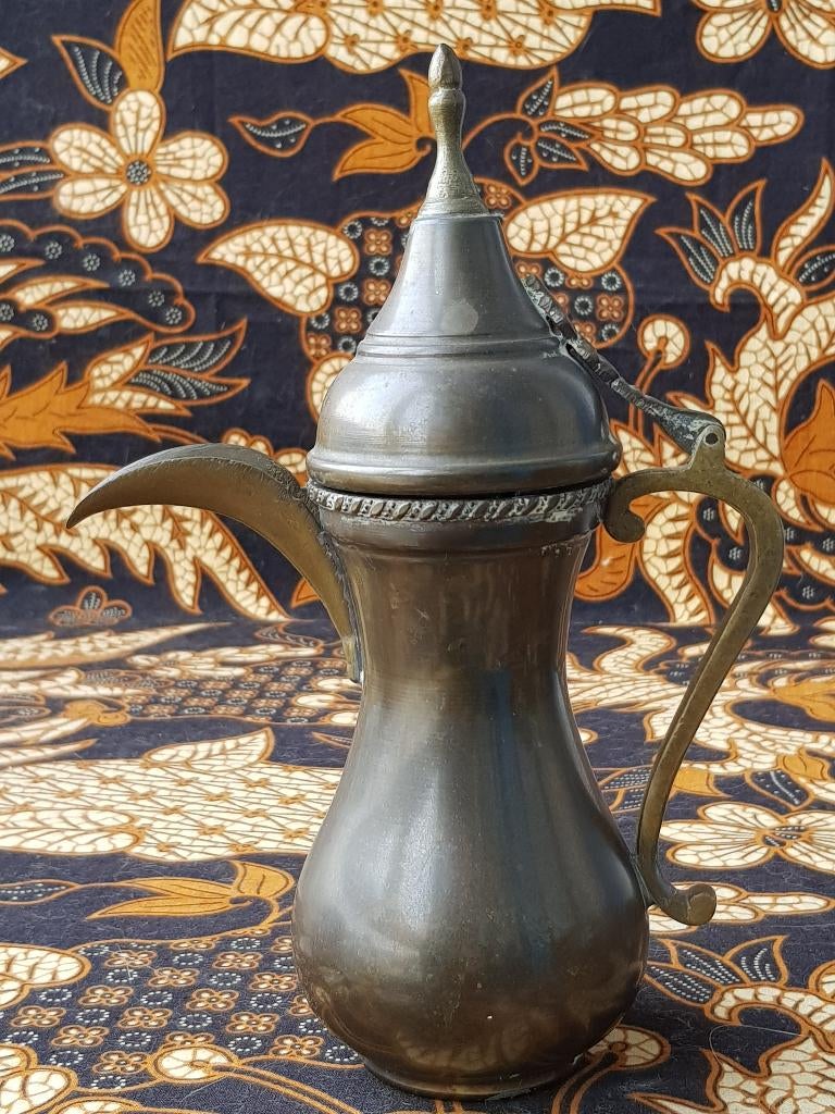 Originele oude Oosterse dallah of koffiepot van koper 22 cm., Ophalen of Verzenden, Koper